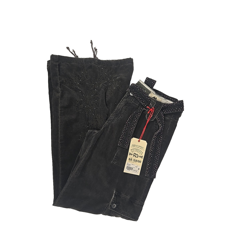 Da Nang Vintage Womens Brown Utility Cargo Pants Corduroy Y2K Size M New